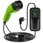 Qoltec Mobile EV Car Charger Adjustable 2in1 Type2 | 3.5kW | 230V | LCD | Portable | Wallbox | 5m