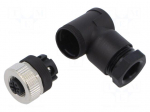 Connector: M12 | female | 713 | 8A | 250V | PIN: 4 | IP67 | screw terminal