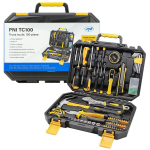 PNI TC100 Hand Tool Kit 100 pieces, Carbon Steel and Chrome Vanadium material, plastic box