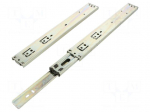 Ball guide | zinc plated steel | L: 400mm | 40kg | silent closing