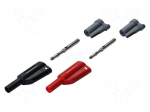 Laboratory connector: 4mm banana | plug | 36A | black,red | 2.5mm2