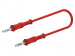 Test lead | 60VDC | 30VAC | 20A | banana plug 4mm,both sides | Len: 1m