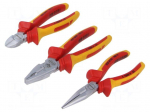 Tools set: pliers | side,cutting,insulated,universal,locking