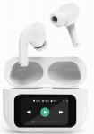 Headphones Gembird BT TWS with LCD display and Active Noise Canceling White