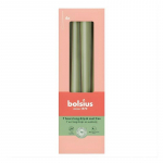 Bolsius Table Candles 4pcs 245/24mm Olive Green