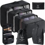 Riff Suitcase organizer travel set with zippers (9 pcs)