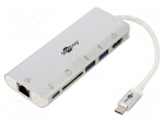 Adapter | USB 3.0 | silver | aluminium