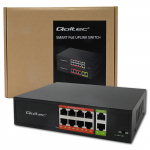8-pordiline FAST Ethernet PoE kommutaator | 8x RJ45 PoE | 2x RJ45 Uplink | 120W | 10/100 Mb/s | QOLT