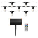 Uued tooted // Solarna girlanda oświetleniowa - 1 sznur 15 m (15 opraw) + 15 żar&oacute;wek LED 0,1 W E27, 3000 K + 1 żar&oacute;wka gratis