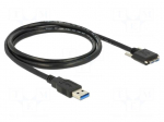 Cable | USB A plug,USB B micro plug | 1m | black | 26AWG,28AWG | 5Gbps