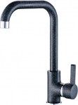 Lena upright sink mixer, L-shaped, black granite