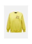 Bluza damska PEAK PERFORMANCE W Terry Graphic Crew kolor ż&oacute;łty - M