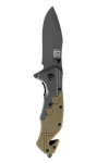 Commander Rescue 101 INC Knife, Black/Tan
