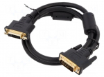 Cable | DVI-I (24+5) socket,DVI-I (24+5) plug | dual link | Len: 1m