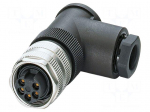 Connector: 7/8" | plug | PIN: 5 | angled | unshielded | 9A | 300V | IP67