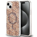 Guess GUHMP15MHGCUSTGW Hardcase IML GCube MagSafe for iPhone 15 Plus/14 Plus 6.7" / brown