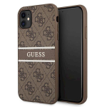 Guess GUHCN614GDBR 4G Stripe Hardcase for iPhone 11 6,1" / Xr brown