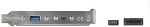 DeLOCK slot bracket with 1x USB Type-C and 1x USB Type-A port, adapter (black, 50cm)