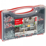 Fischer Meister-Box XL living room + screws (light grey/red, 280 pieces, with screw)