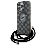 Karl Lagerfeld KLHMP16LHCKCKLCK iPhone 16 Pro 6.3" Hardcase IML Crossbody Monogram Karl & Chou / black