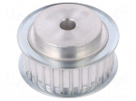 Belt pulley | AT5 | W: 16mm | whell width: 27mm | &Oslash;: 21.05mm | aluminium