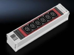 Rittal DK 7856.082 power extension 6 AC outlet(s) Indoor Aluminium, Red