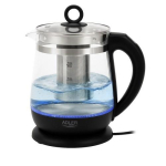 Czajnik szklany 1,5 L z zaparzaczem i regulacją temperatury | 1,5 L | LED | 60&ndash;100&deg;C | Adler Adler