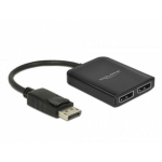Delock DisplayPort 1.4 jagaja &ndash; 1 x DisplayPort kuni 2 x DP MST &ndash; Black