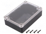 Enclosure: multipurpose | X: 80mm | Y: 120mm | Z: 36mm | ABS | black
