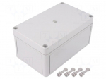 Enclosure: multipurpose | X: 110mm | Y: 180mm | Z: 90mm | PK | light grey