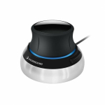3Dconnexion SpaceMouse Kompakt&reg; Black/Silber - USB 3D Navigations Maus f&uuml;r Windows & macOS