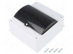 Enclosure: for modular components | IP20 | white | No.of mod: 6 | 400V