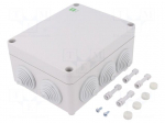 Enclosure: junction box | X: 163mm | Y: 198mm | Z: 80mm | IP55 | grey