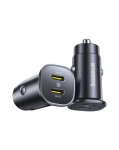 Adapter Baseus  Auto atrais ladetajs GoTrip 30W 12-24V 2xUSB-C PD  melns