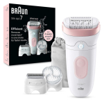Epilator Braun  Braun Silk epil 7  Wet & Dry  balta/roza