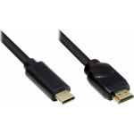 Adapterkaabel USB-C HDMI 2.0 10m Black
