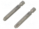 Screwdriver bit | Phillips | PH3 | Overall len: 50mm | 2pcs.