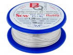 Silver plated copper wires | 1.2mm | 100g | 9.5m | -200&divide;800&deg;C