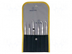 Kit: tweezers | Pcs: 6 | SMD | Package: case