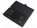 Set of tweezers | non-magnetic | ESD | Pcs: 4