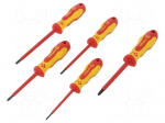 Kit: screwdrivers | Pcs: 5 | insulated | 1kVAC | Phillips,slot