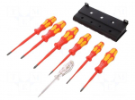 Kit: screwdrivers | Pcs: 7 | insulated,slim | 1kVAC