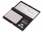 Scales | Scale load capacity max: 500g | 10&divide;25&deg;C | Display: LCD