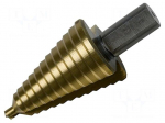 Drill bit | for thin tinware | &Oslash;: 5&divide;35mm | 1/2" (12,7mm) | Steps: 13