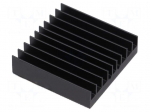Heatsink: extruded | grilled | BGA | black | L: 35mm | W: 33mm | H: 9.5mm