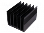 Heatsink: extruded | grilled | black | L: 100mm | W: 82mm | H: 69mm | 1K/W