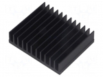 Heatsink: extruded | grilled | black | L: 50mm | W: 59.69mm | H: 15mm