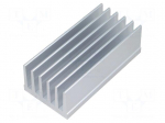 Heatsink: extruded | grilled | natural | L: 75mm | W: 36.8mm | H: 25mm