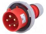 Connector: AC supply 3-phase | plug | male | 32A | 400VAC | IEC 60309