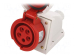 Connector: AC supply 3-phase | socket | female | 16A | 400VAC | IP67